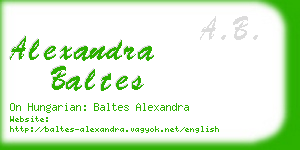 alexandra baltes business card